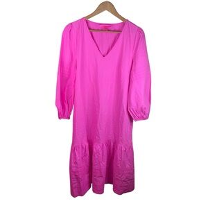 Lilly Pulitzer Laylee Bubble Gum‎ Pink Womens Midi Tiered Dress Size Medium NEW